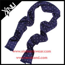 Screen Print Polka Dot Silk Scarf Manufacturing Wholesale China Neck Wear